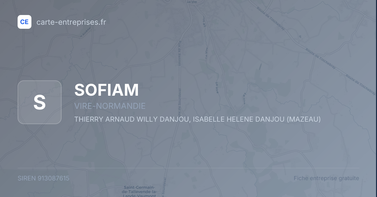 SOFIAM — 913087615 — fiche entreprise