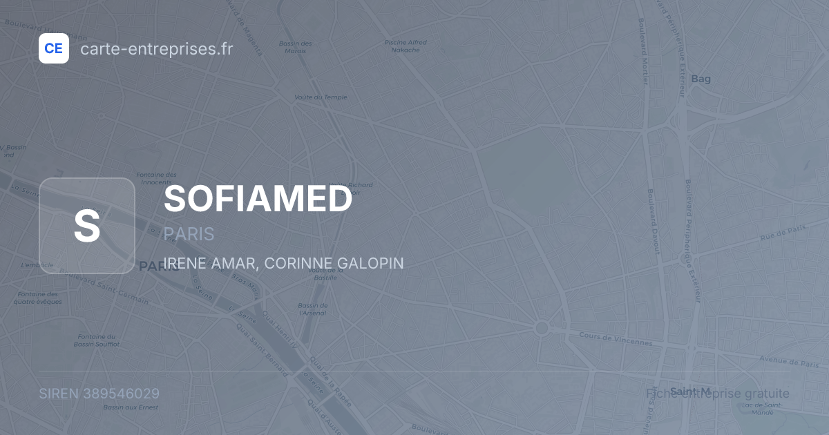 SOFIAMED — 389546029 — fiche entreprise