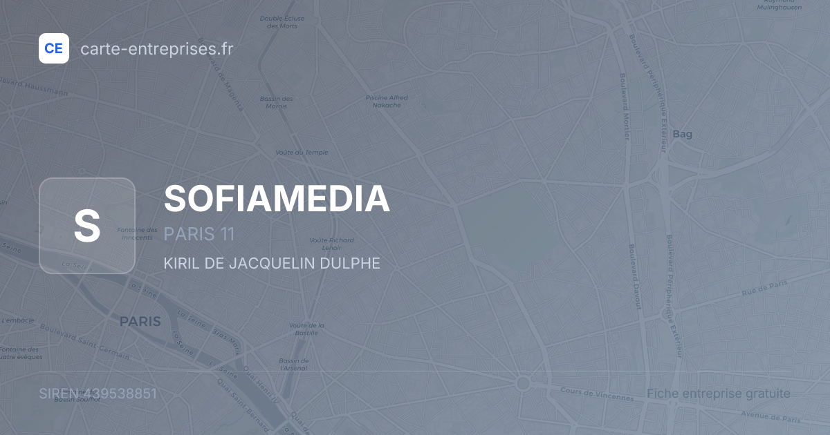 SOFIAMEDIA — 439538851 — fiche entreprise