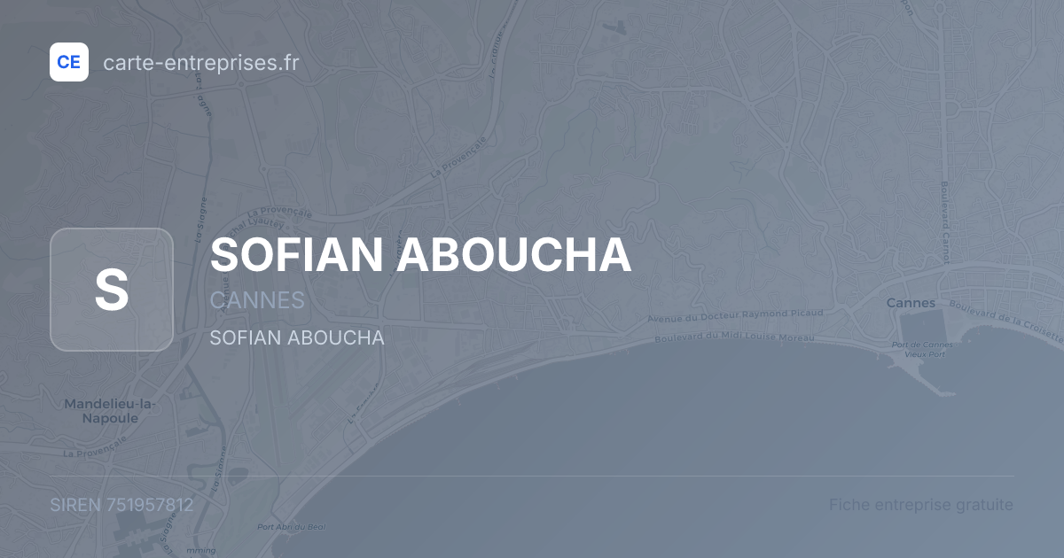 SOFIAN ABOUCHA — 751957812 — fiche entreprise