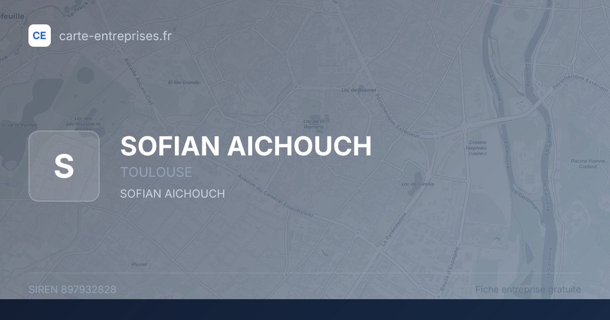 SOFIAN AICHOUCH — 897932828 — fiche entreprise
