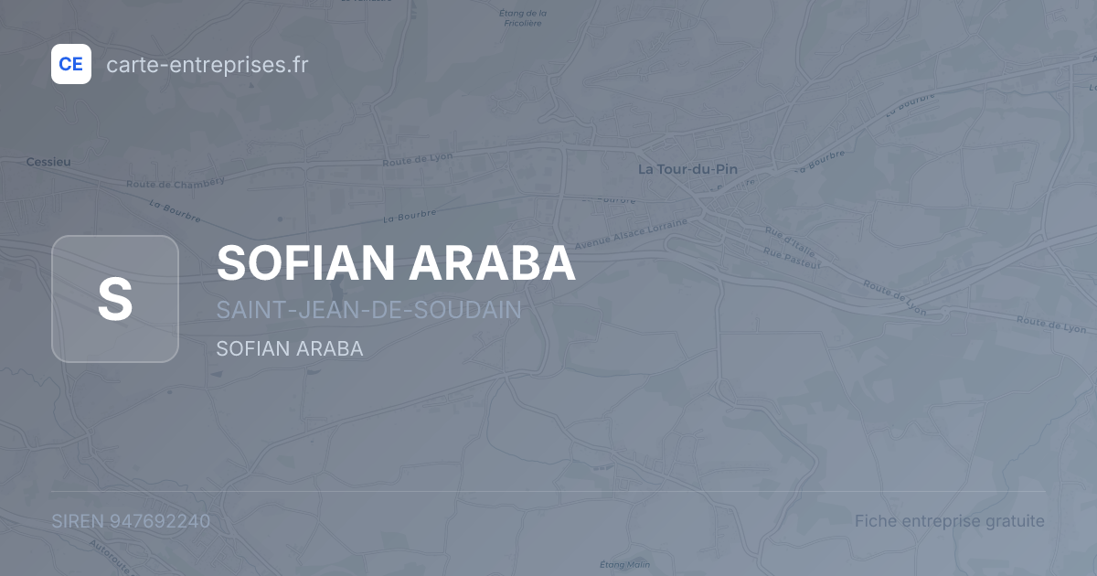 SOFIAN ARABA — 947692240 — fiche entreprise