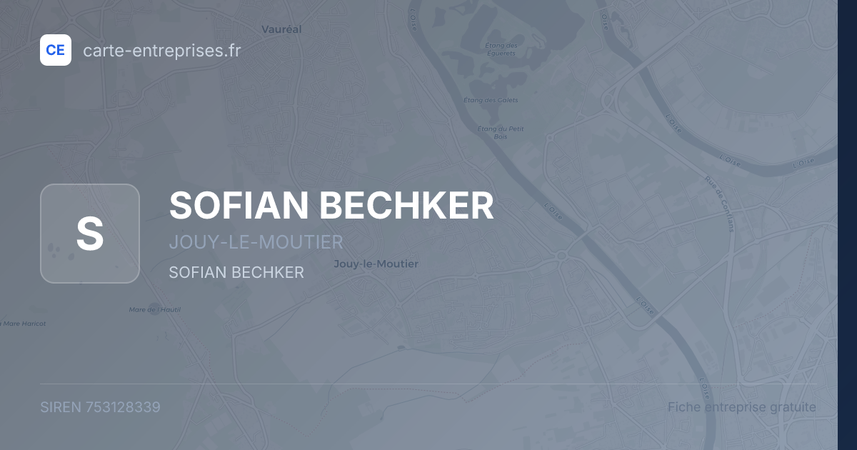 SOFIAN BECHKER — 753128339 — fiche entreprise