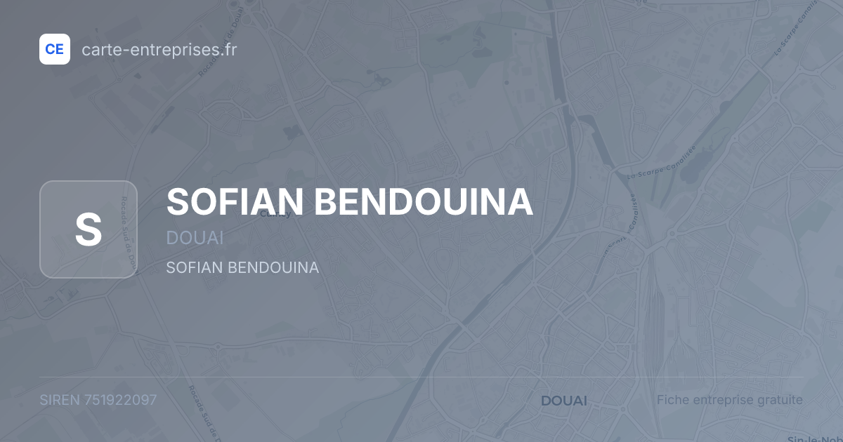 SOFIAN BENDOUINA — 751922097 — fiche entreprise