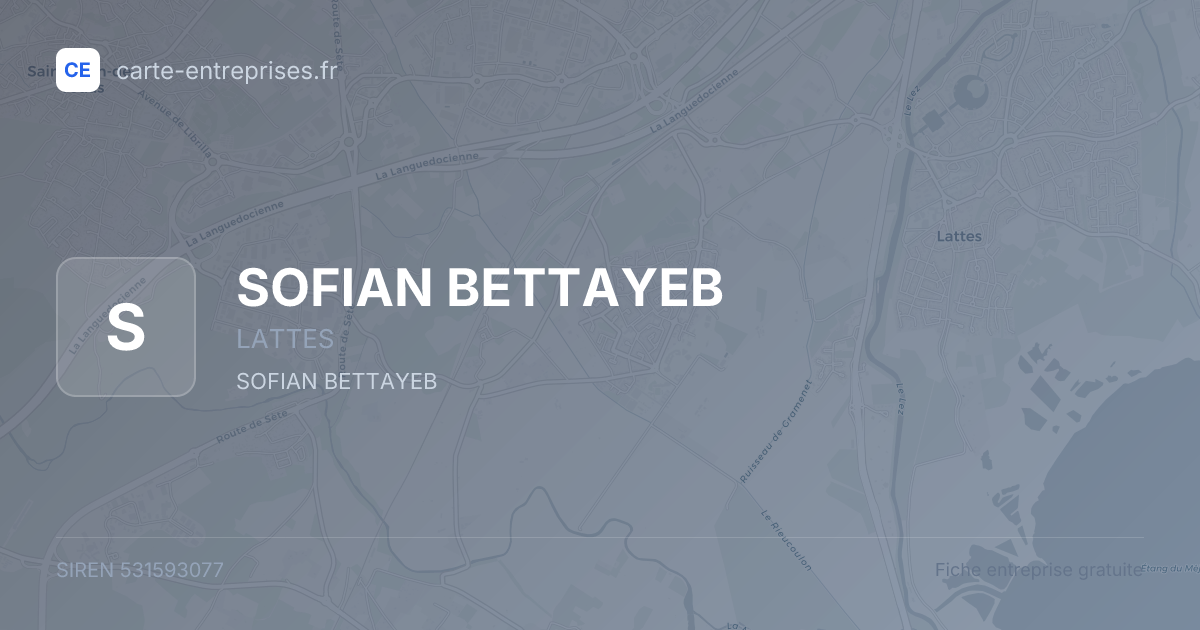 SOFIAN BETTAYEB — 531593077 — fiche entreprise