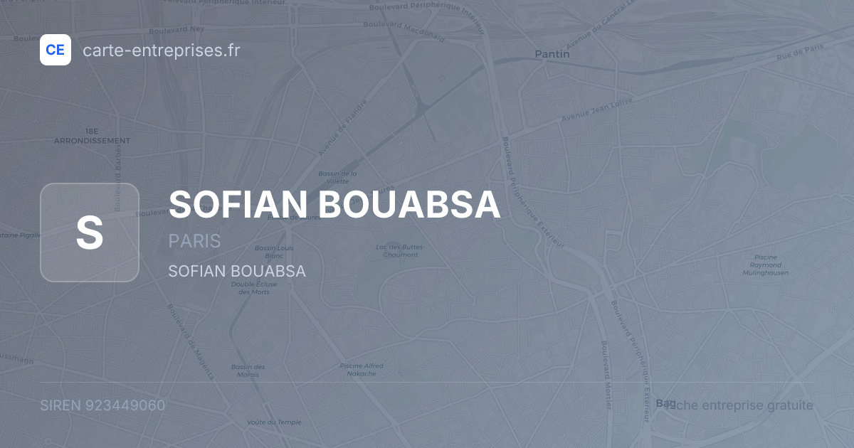 SOFIAN BOUABSA — 923449060 — fiche entreprise