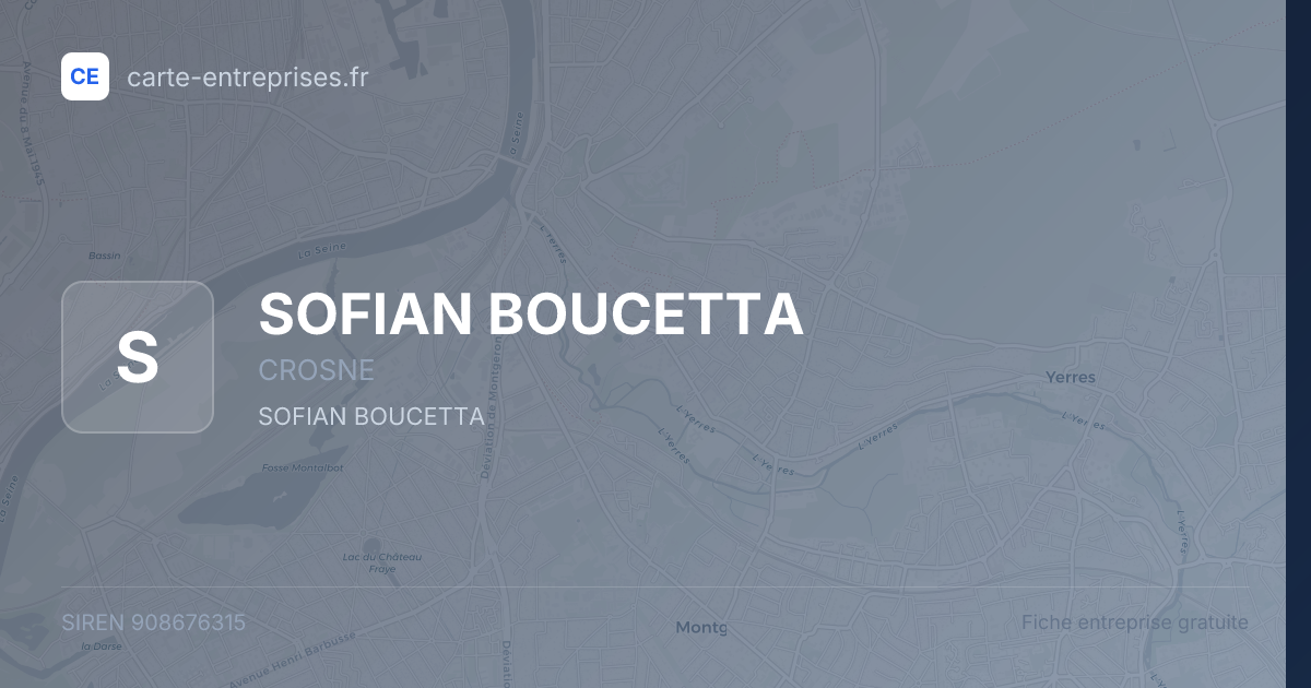 SOFIAN BOUCETTA — 908676315 — fiche entreprise