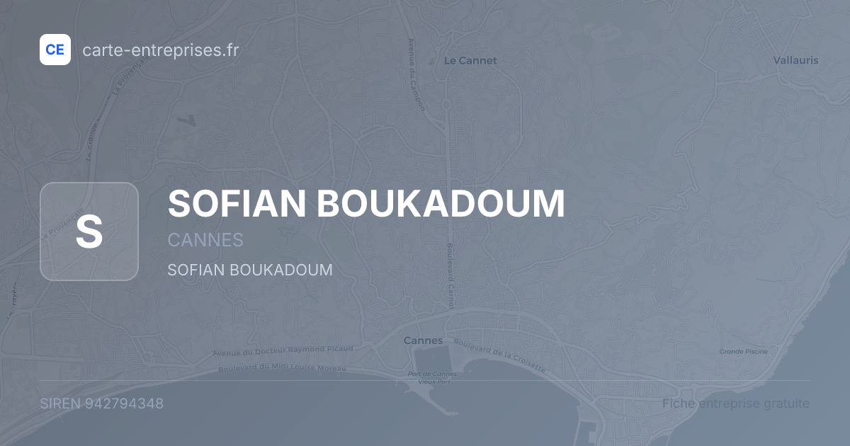 SOFIAN BOUKADOUM — 942794348 — fiche entreprise
