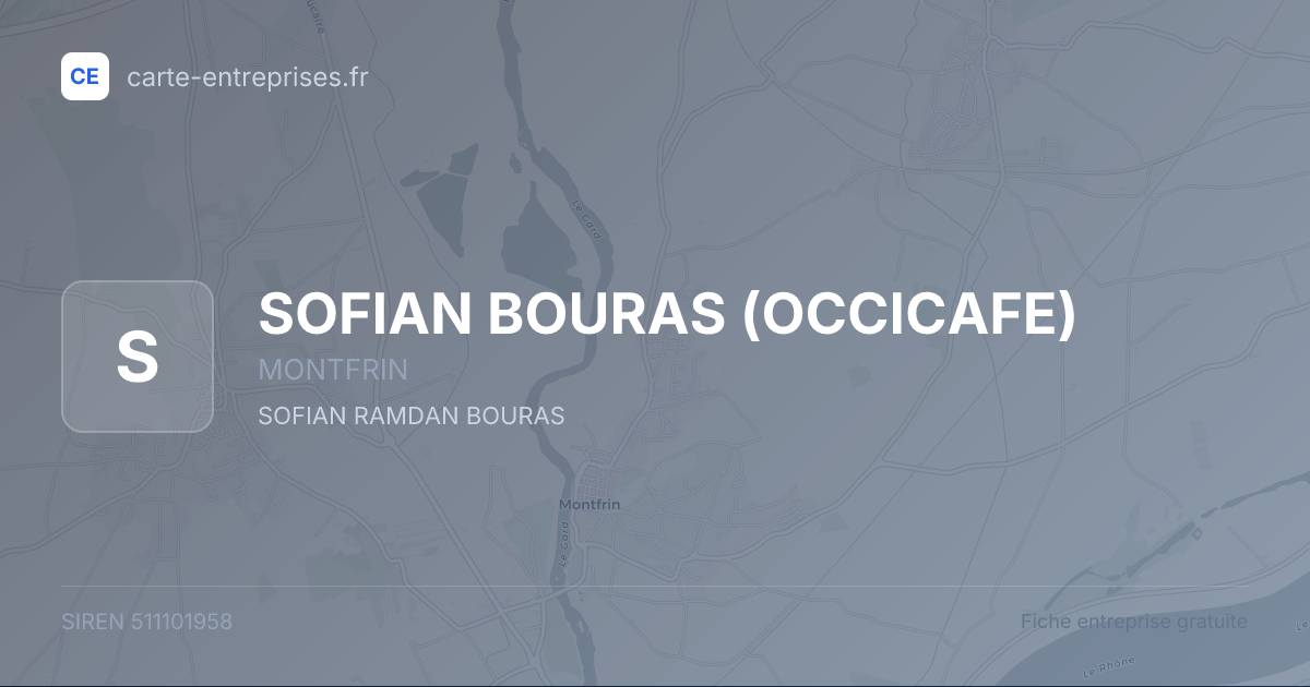 SOFIAN BOURAS (OCCICAFE) — 511101958 — fiche entreprise
