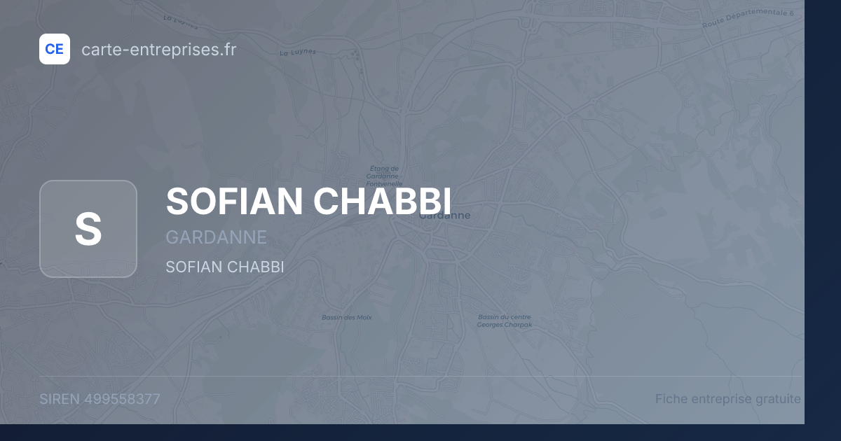 SOFIAN CHABBI — 499558377 — fiche entreprise