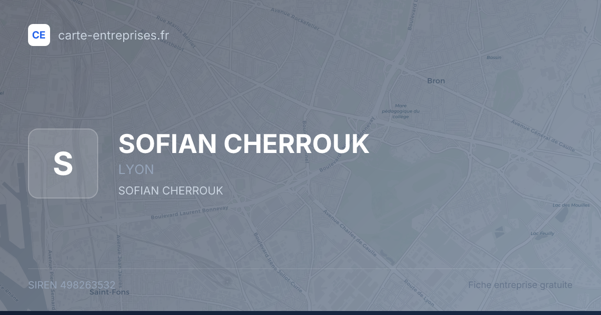 SOFIAN CHERROUK — 498263532 — fiche entreprise