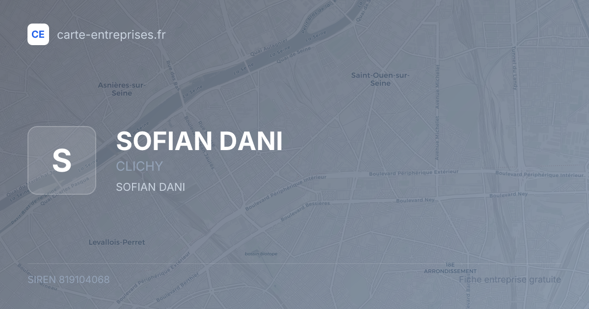 SOFIAN DANI — 819104068 — fiche entreprise