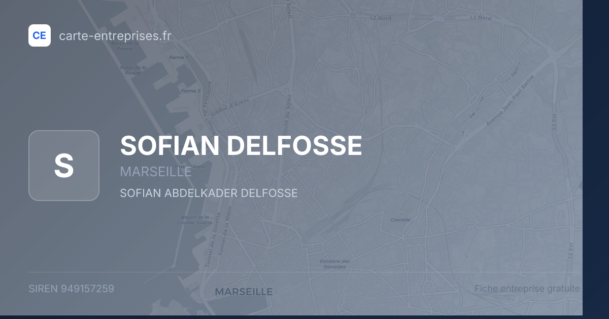 SOFIAN DELFOSSE — 949157259 — fiche entreprise