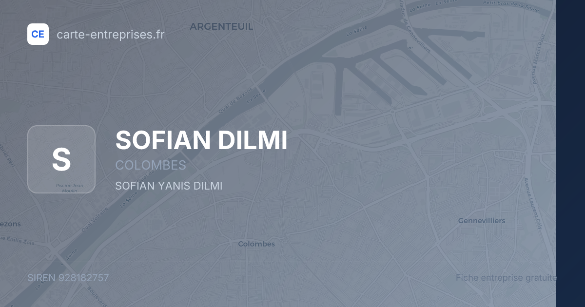 SOFIAN DILMI — 928182757 — fiche entreprise
