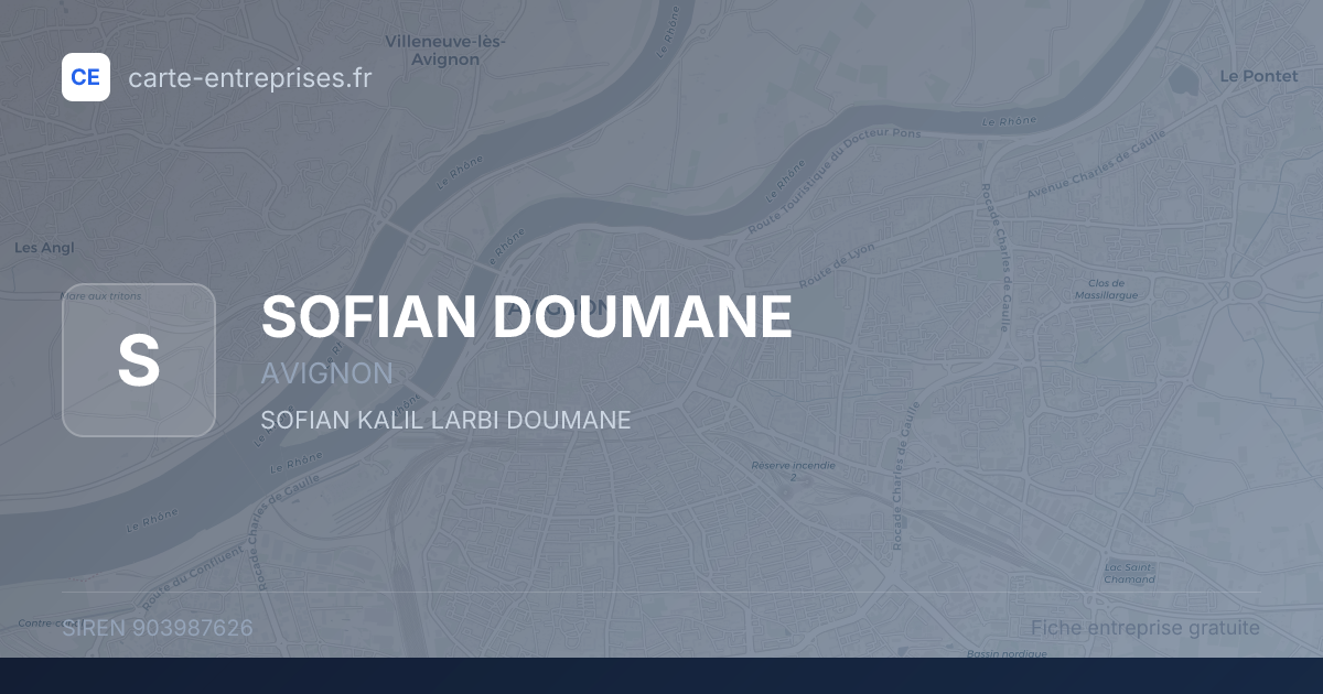 SOFIAN DOUMANE — 903987626 — fiche entreprise