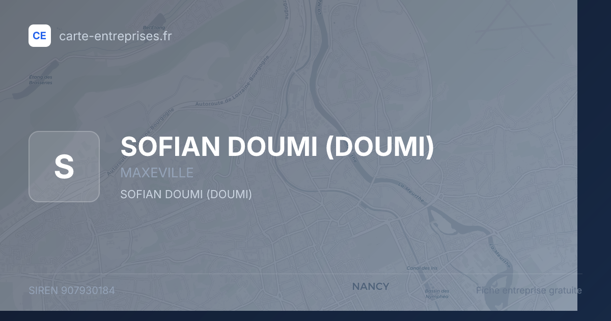 SOFIAN DOUMI (DOUMI) — 907930184 — fiche entreprise