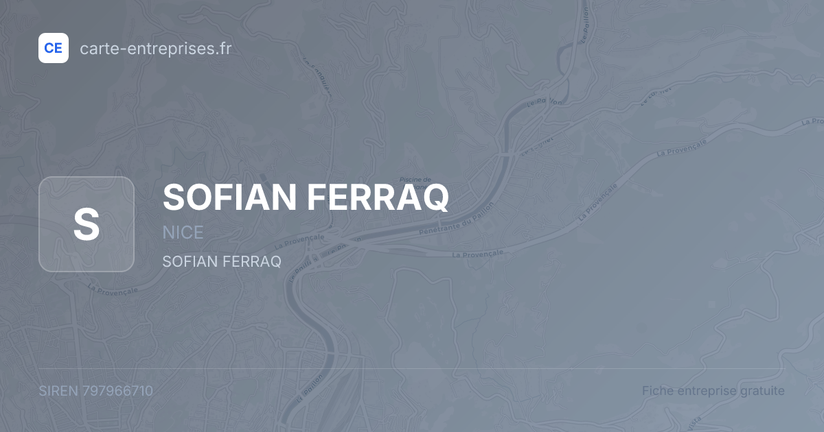 SOFIAN FERRAQ — 797966710 — fiche entreprise