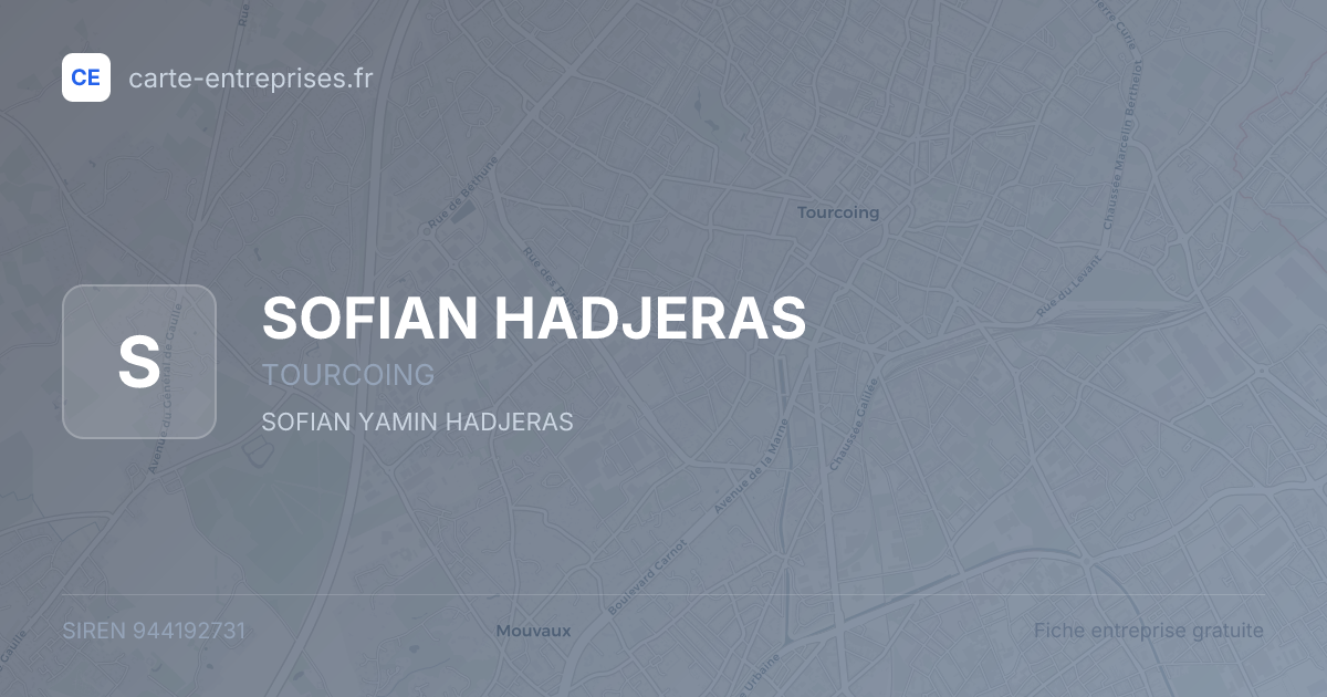 SOFIAN HADJERAS — 944192731 — fiche entreprise