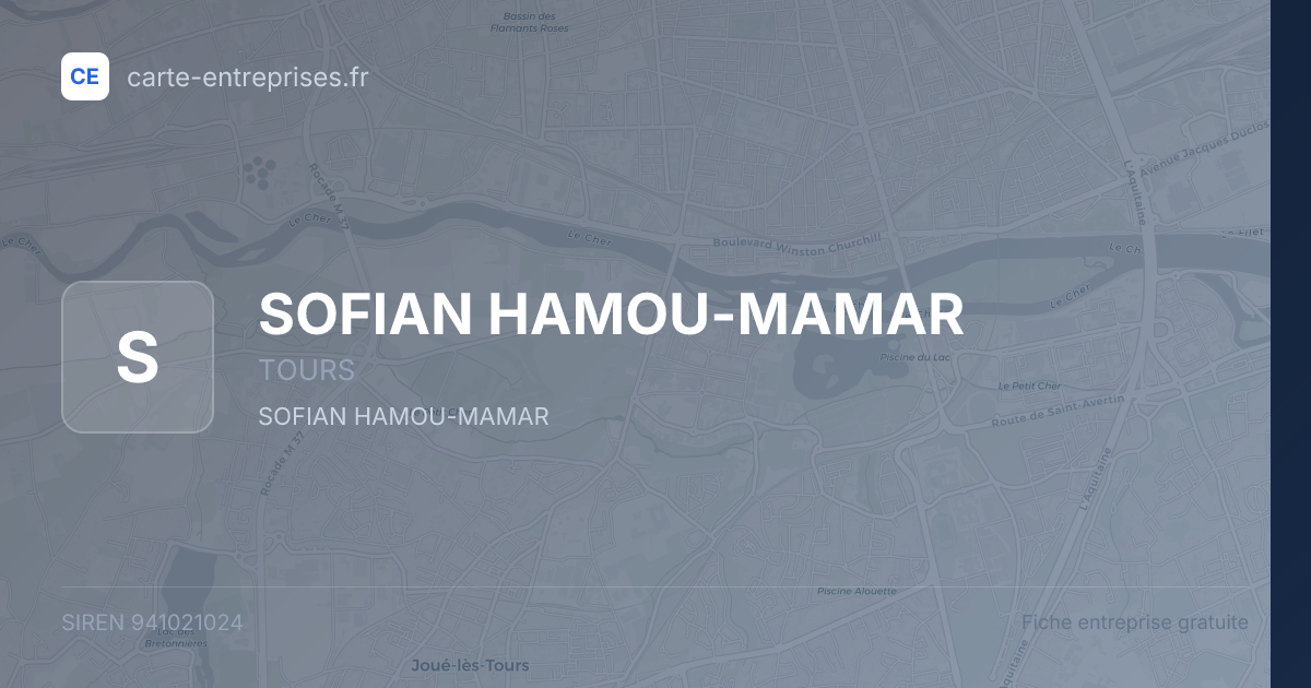 SOFIAN HAMOU-MAMAR — 941021024 — fiche entreprise