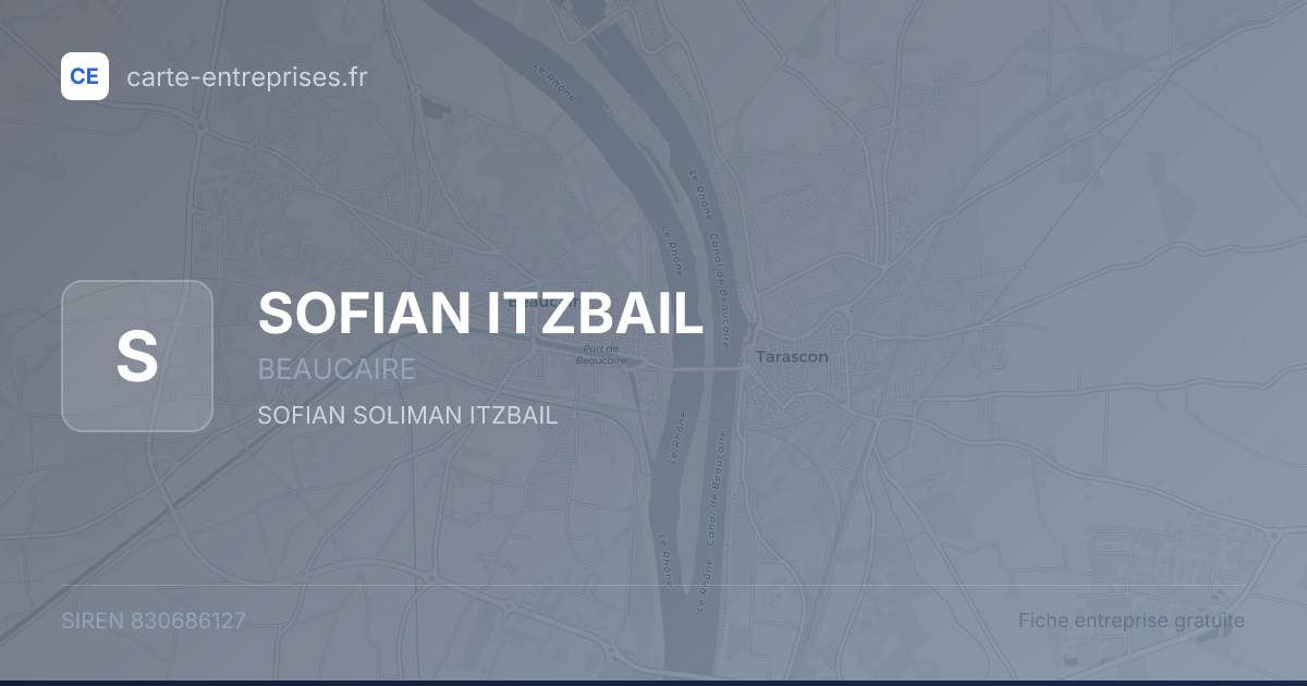 SOFIAN ITZBAIL — 830686127 — fiche entreprise