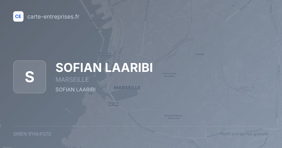 SOFIAN LAARIBI — 914641212 — fiche entreprise