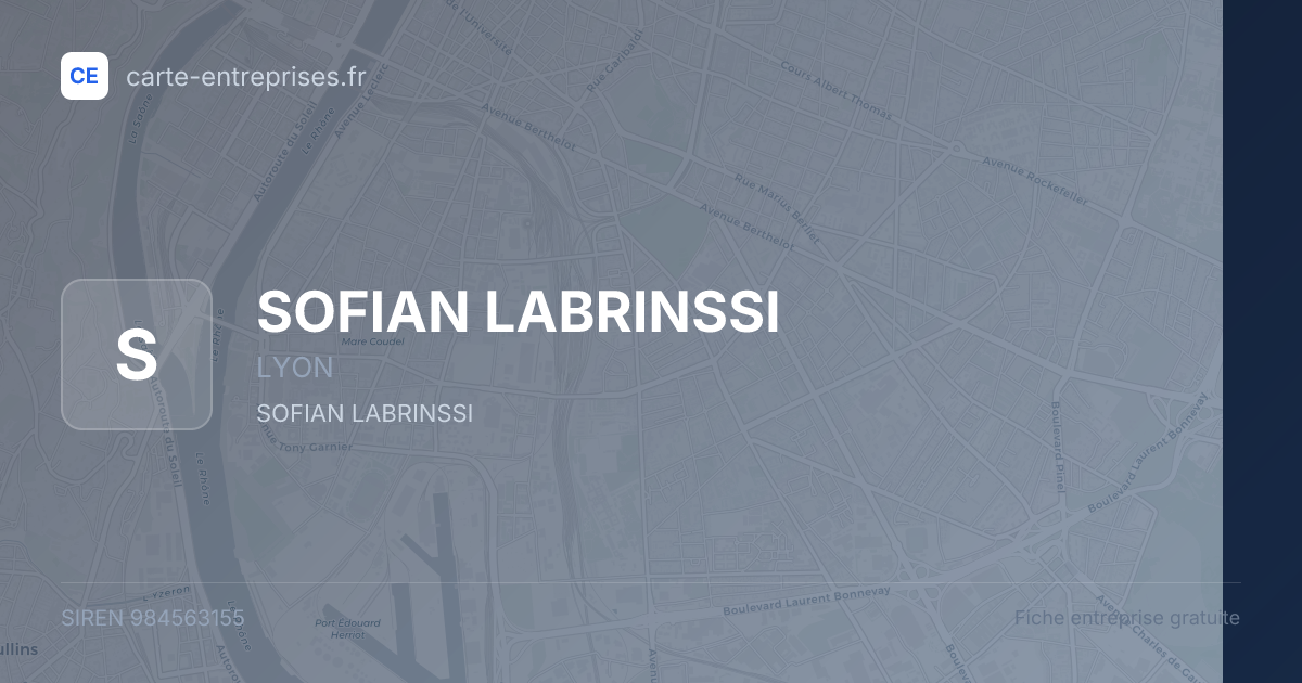 SOFIAN LABRINSSI — 984563155 — fiche entreprise