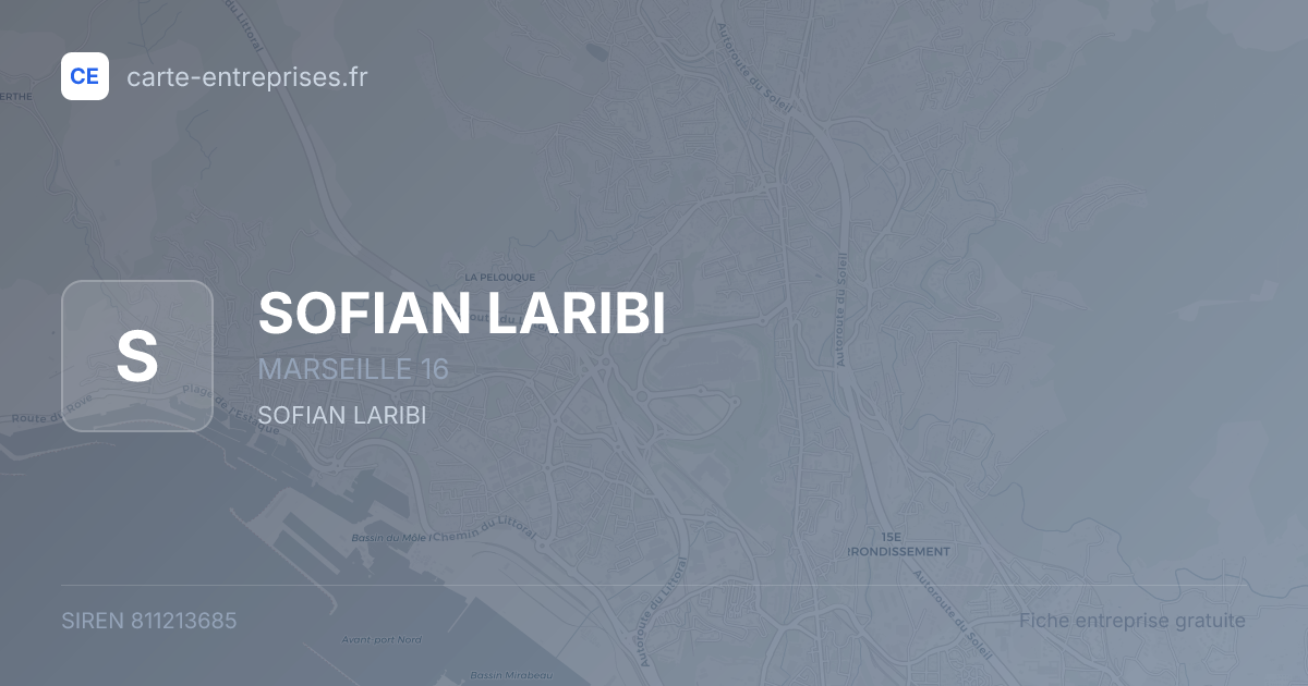 SOFIAN LARIBI — 811213685 — fiche entreprise