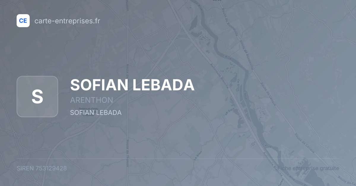 SOFIAN LEBADA — 753129428 — fiche entreprise