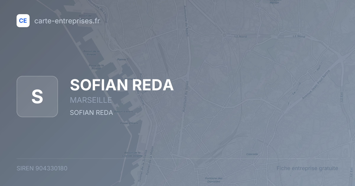 SOFIAN REDA — 904330180 — fiche entreprise
