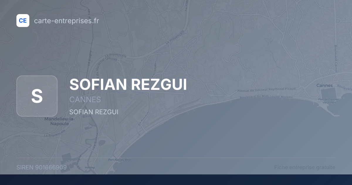 SOFIAN REZGUI — 901666909 — fiche entreprise