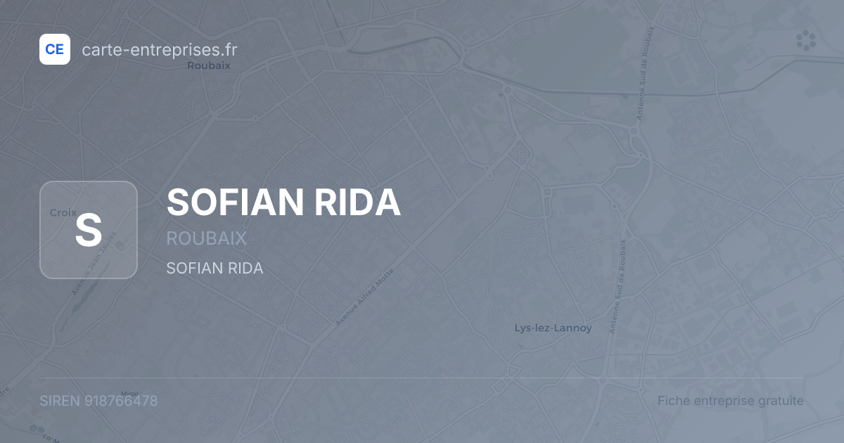 SOFIAN RIDA — 918766478 — fiche entreprise