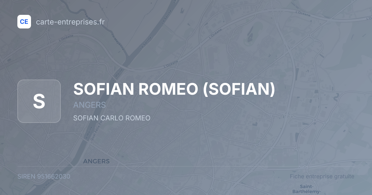 SOFIAN ROMEO (SOFIAN) — 951662030 — fiche entreprise