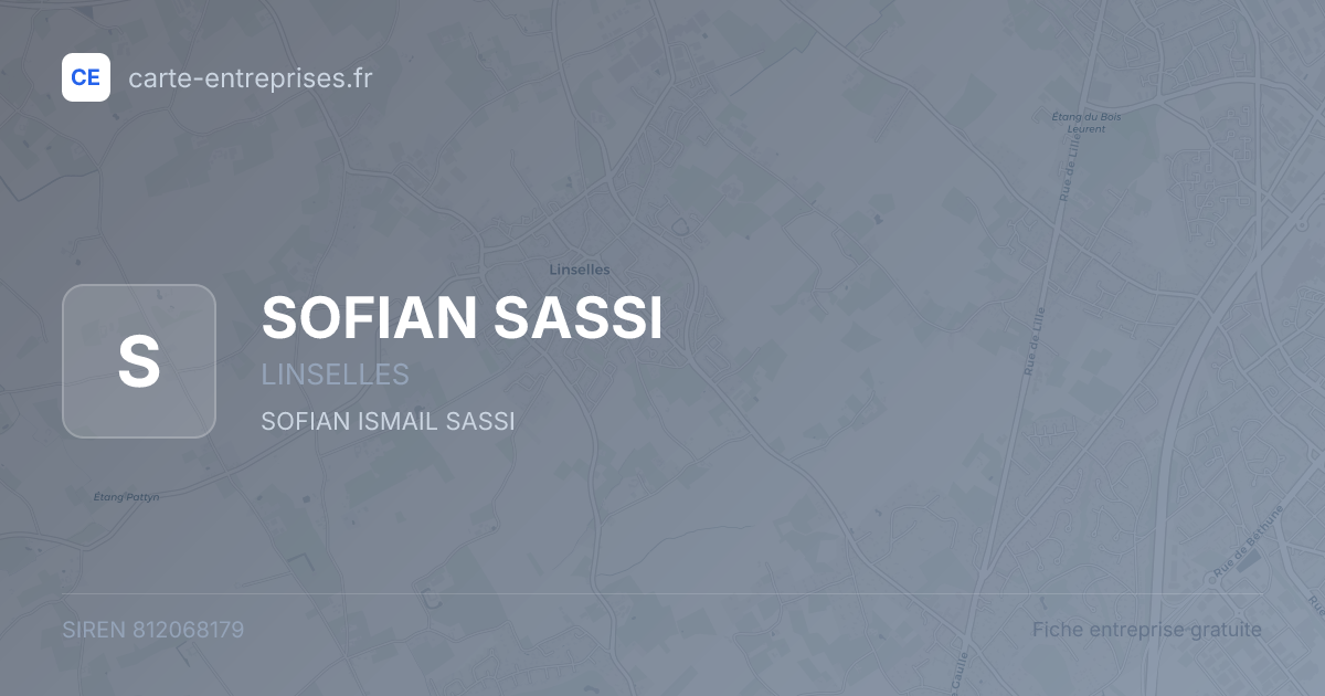 SOFIAN SASSI — 812068179 — fiche entreprise