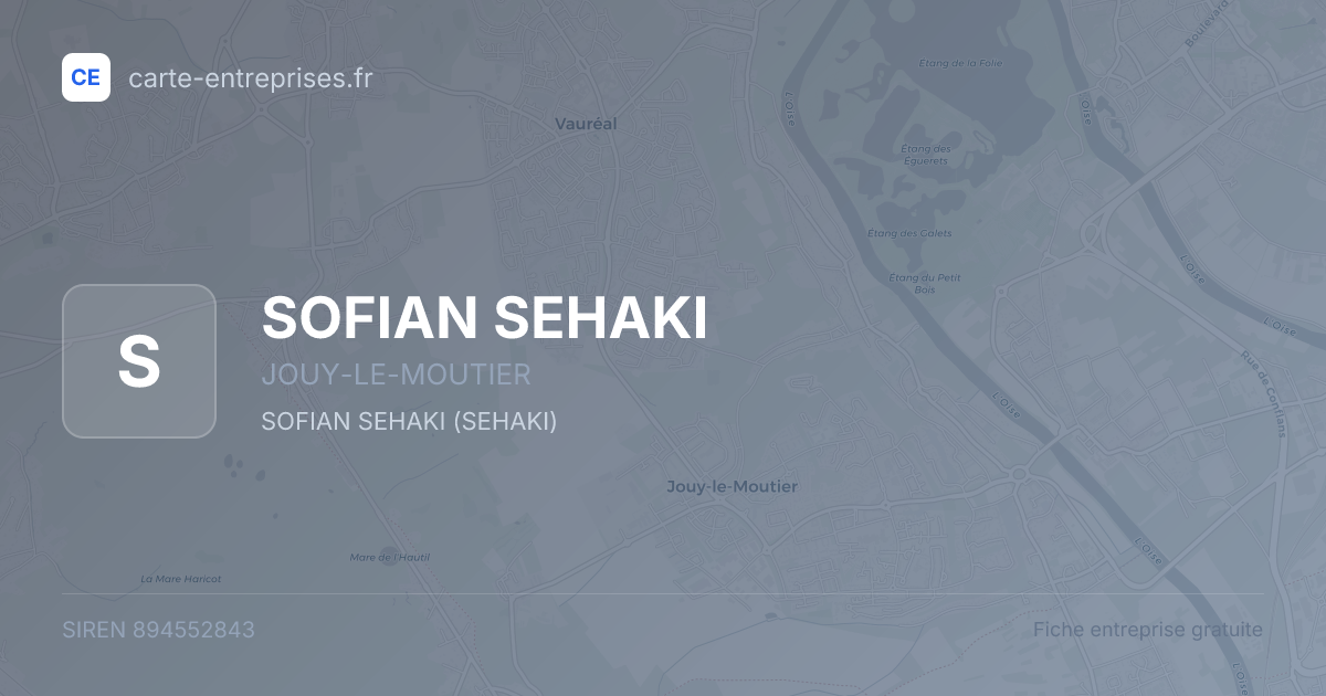SOFIAN SEHAKI — 894552843 — fiche entreprise