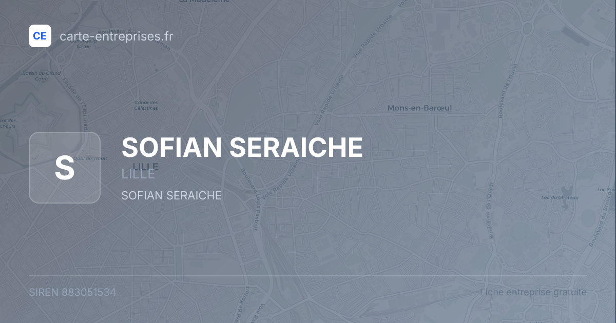 SOFIAN SERAICHE — 883051534 — fiche entreprise