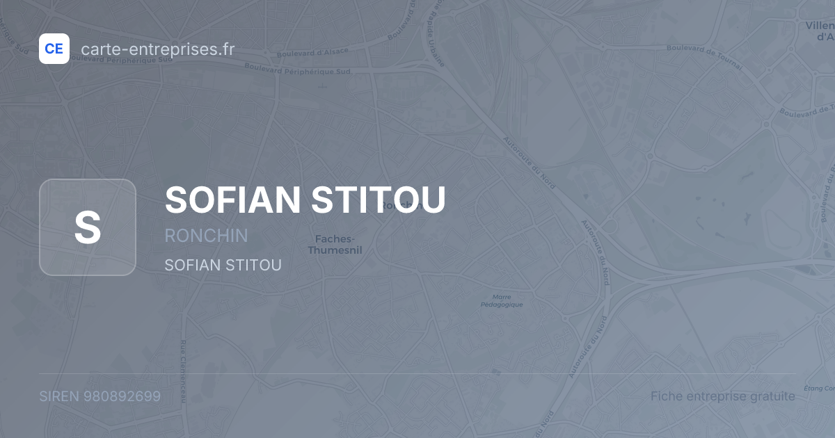 SOFIAN STITOU — 980892699 — fiche entreprise