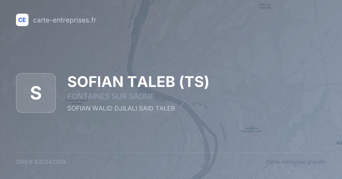 SOFIAN TALEB (TS) — 930247309 — fiche entreprise