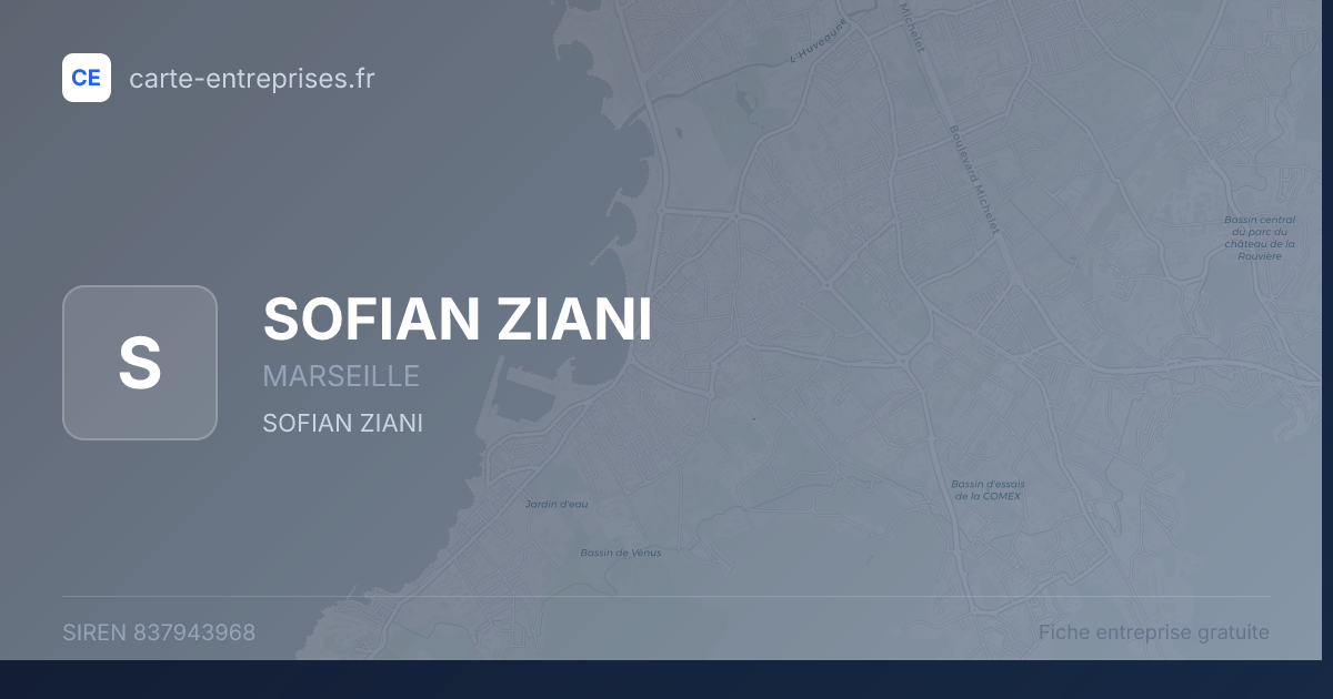SOFIAN ZIANI — 837943968 — fiche entreprise