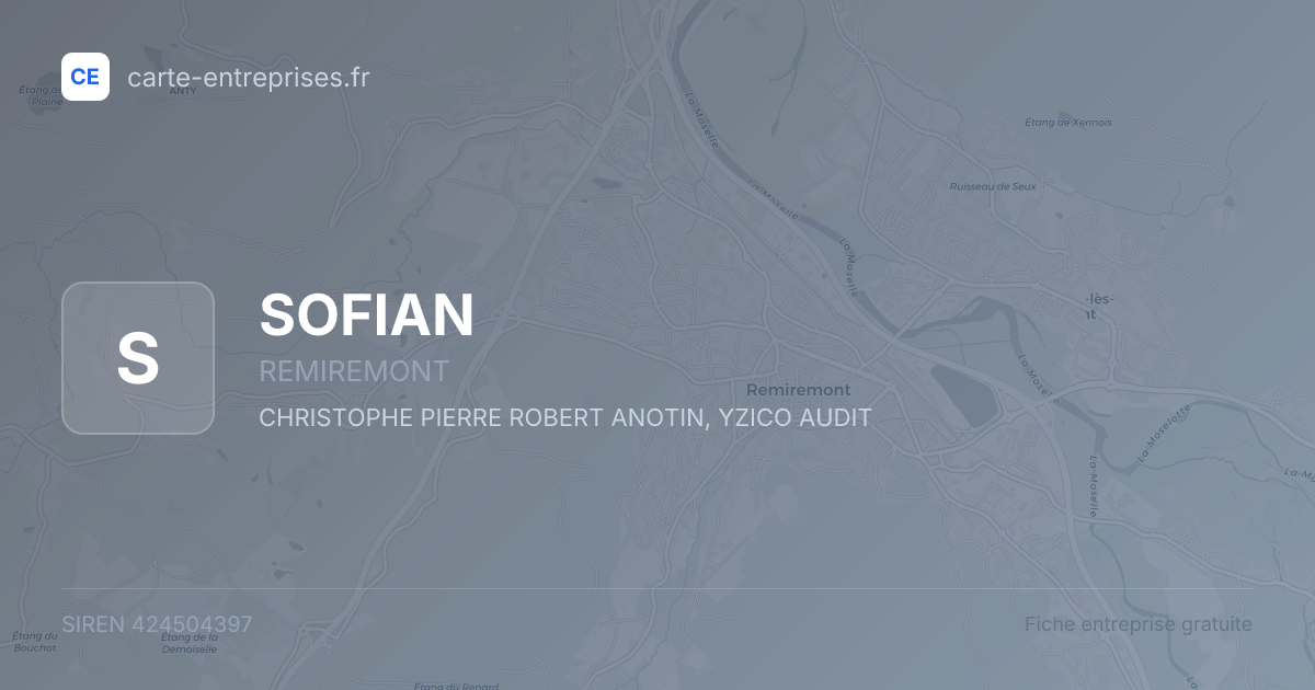 SOFIAN — 424504397 — fiche entreprise