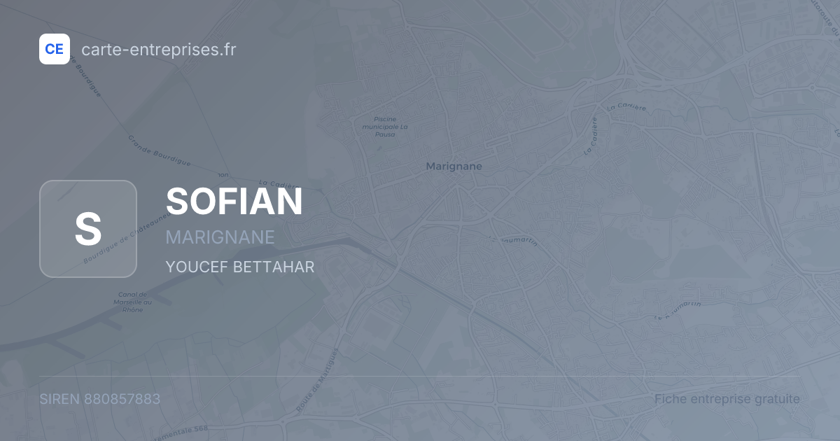 SOFIAN — 880857883 — fiche entreprise