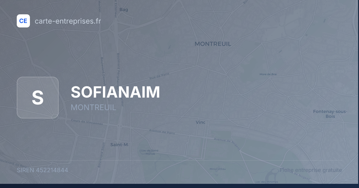 SOFIANAIM — 452214844 — fiche entreprise