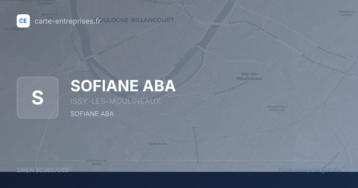 SOFIANE ABA — 803607068 — fiche entreprise