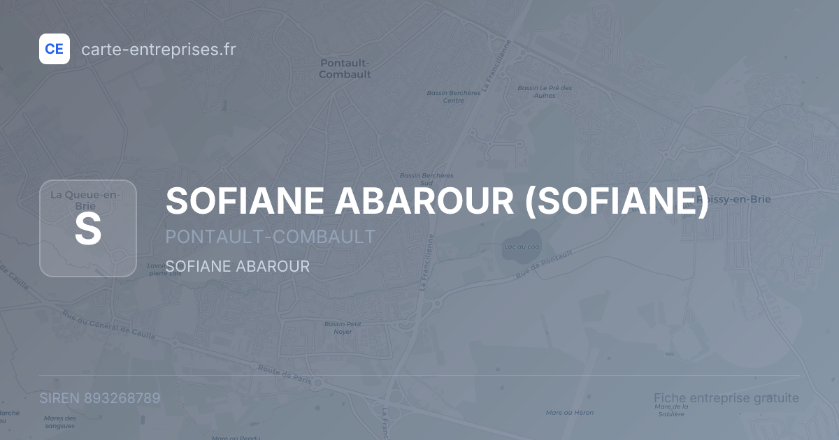 SOFIANE ABAROUR (SOFIANE) — 893268789 — fiche entreprise