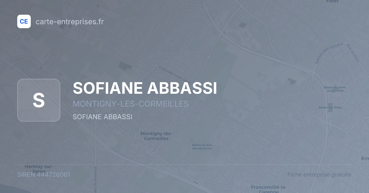 SOFIANE ABBASSI — 444726061 — fiche entreprise