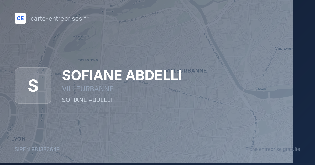 SOFIANE ABDELLI — 981383649 — fiche entreprise
