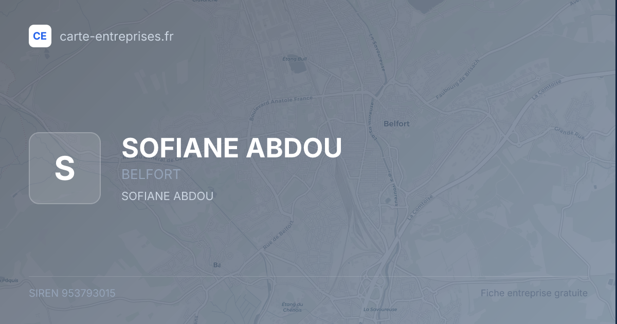 SOFIANE ABDOU — 953793015 — fiche entreprise