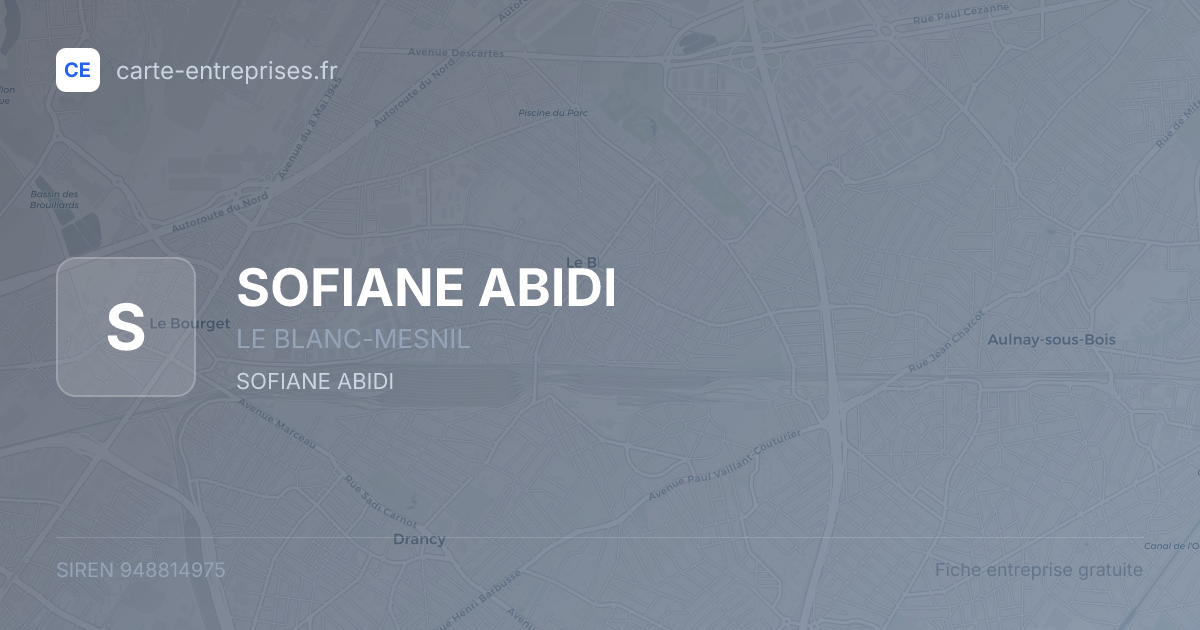 SOFIANE ABIDI — 948814975 — fiche entreprise