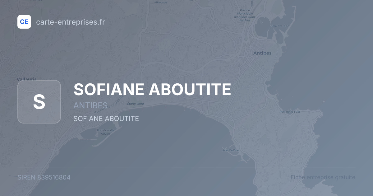 SOFIANE ABOUTITE — 839516804 — fiche entreprise