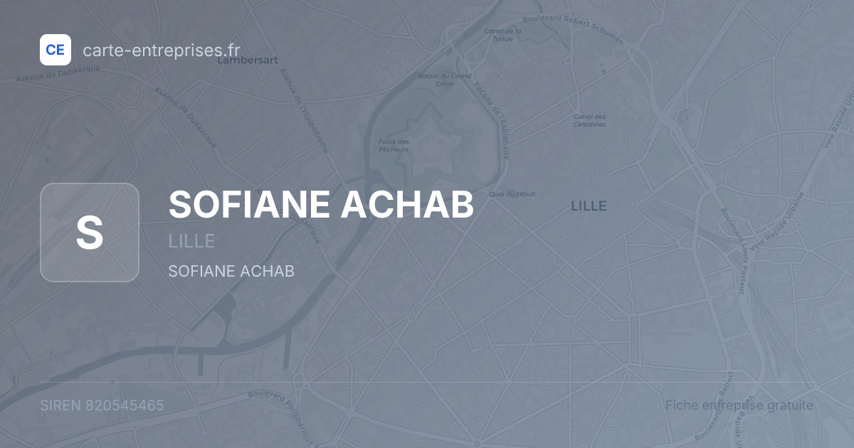 SOFIANE ACHAB — 820545465 — fiche entreprise