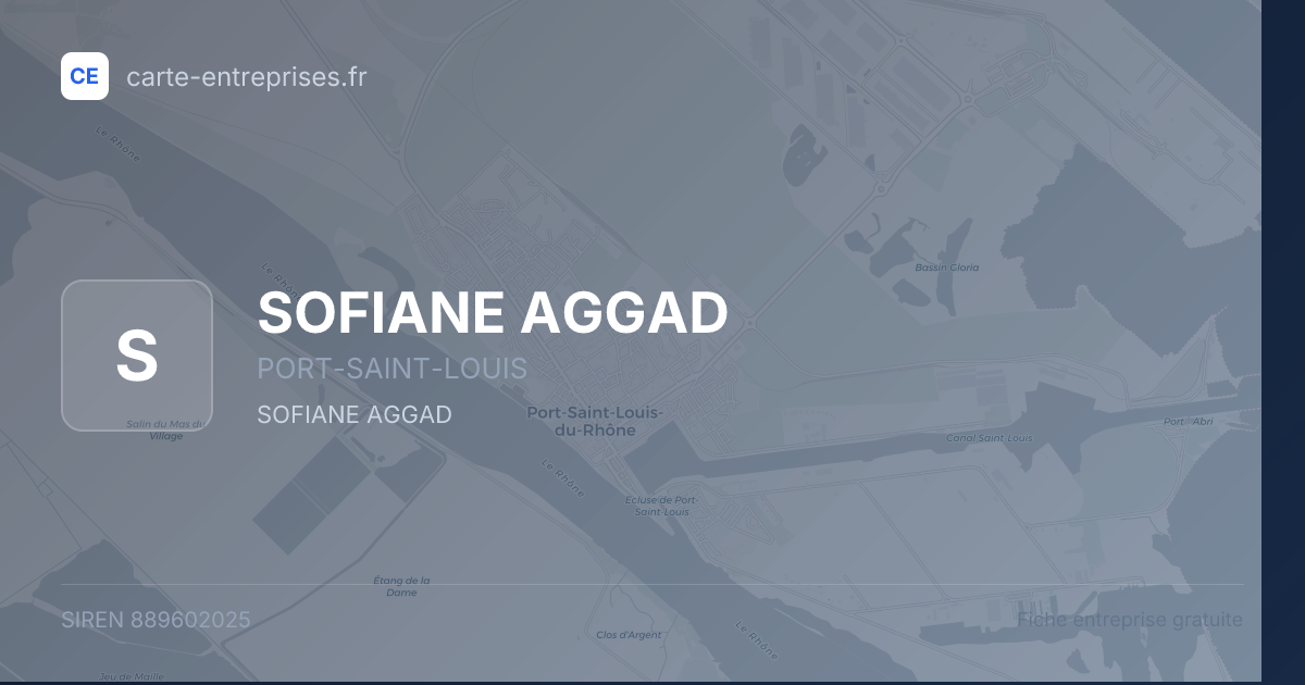 SOFIANE AGGAD — 889602025 — fiche entreprise